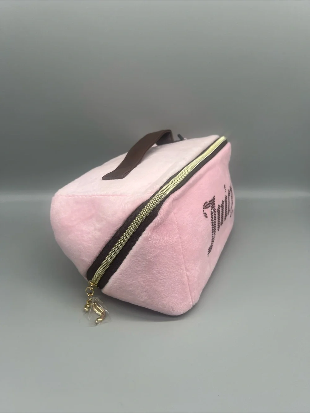Juicy couture pink velour cosmetics bag